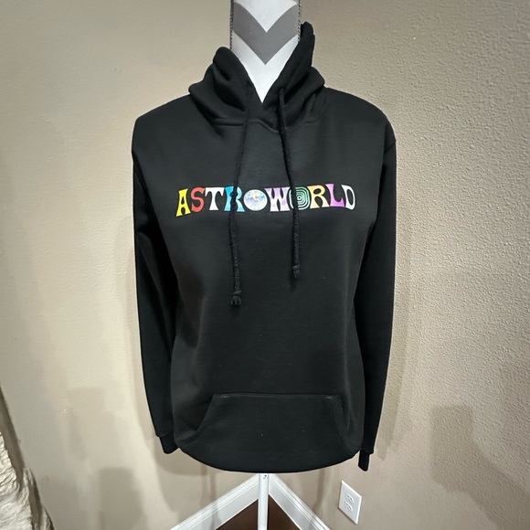 Travis Scott Astroworld black zipper jacket size L - Picture 1 of 5